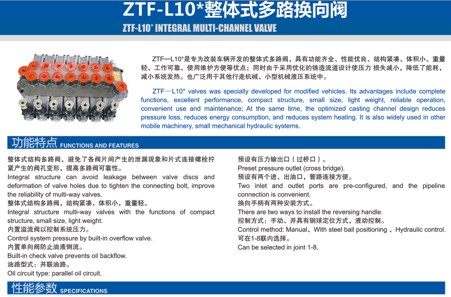 ZTF系列整体式多路阀