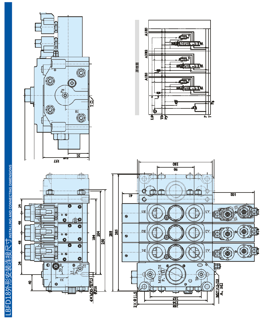 LBFD系列电控比例负荷传感多路换向阀