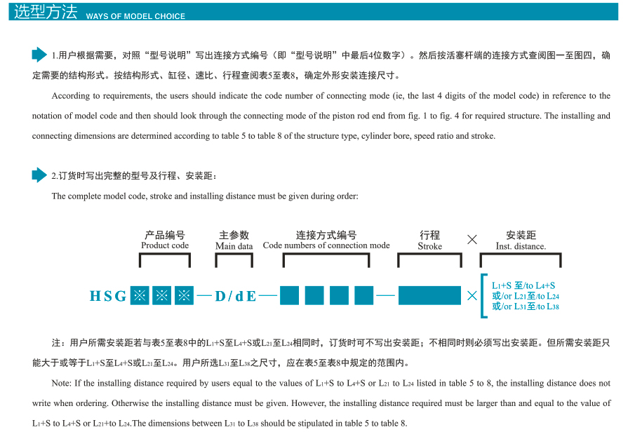 HSG系列基型双作用单杆活塞式液压缸
