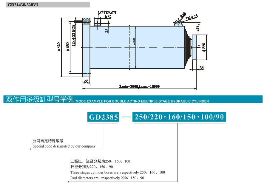 GD系列多级液压缸