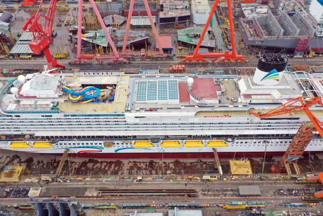 建筑进度濒临92%，第二艘国产大邮轮马上出坞