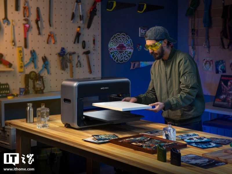 安克 eufyMake 平面纹理 UV 打印机 E1 国际上架：国外 2299 美圆，兼容多种质料 ...