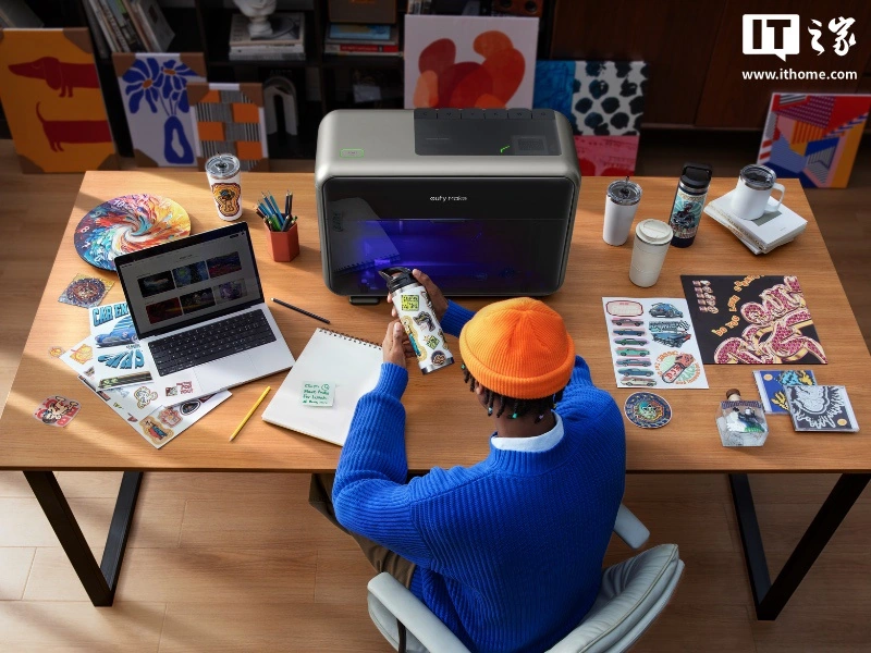 安克 eufyMake 平面纹理 UV 打印机 E1 国际上架：国外 2299 美圆，兼容多种质料 ...